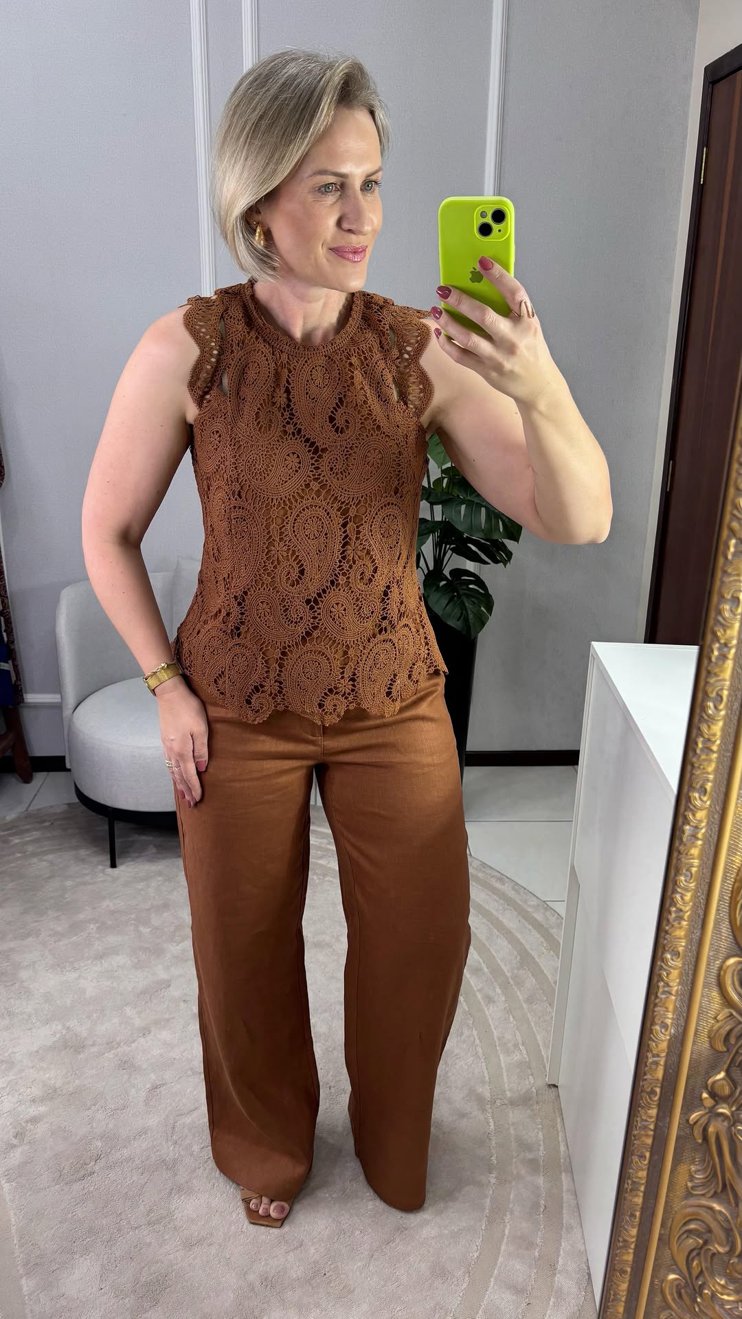 Conjunto Tarscila - Guipir e Linho